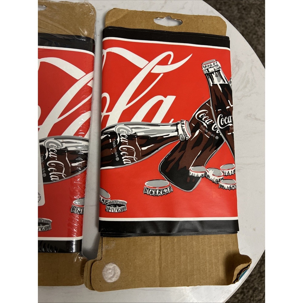 Genuine Vintage Red Coca Cola Coke Soda Bottles Caps Wall Paper Border Roll 30'‎ - Picture 6 of 9
